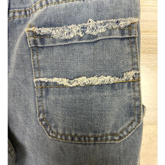 Women’s Medium Boho Star Distressed Straight Leg Denim blue Jeans boho - Picture 5 of 6